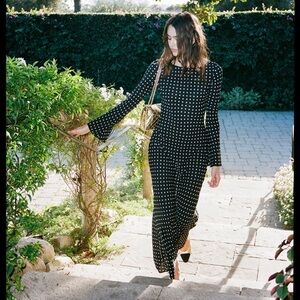 Realisation Par Black and White Polka Dot Dress